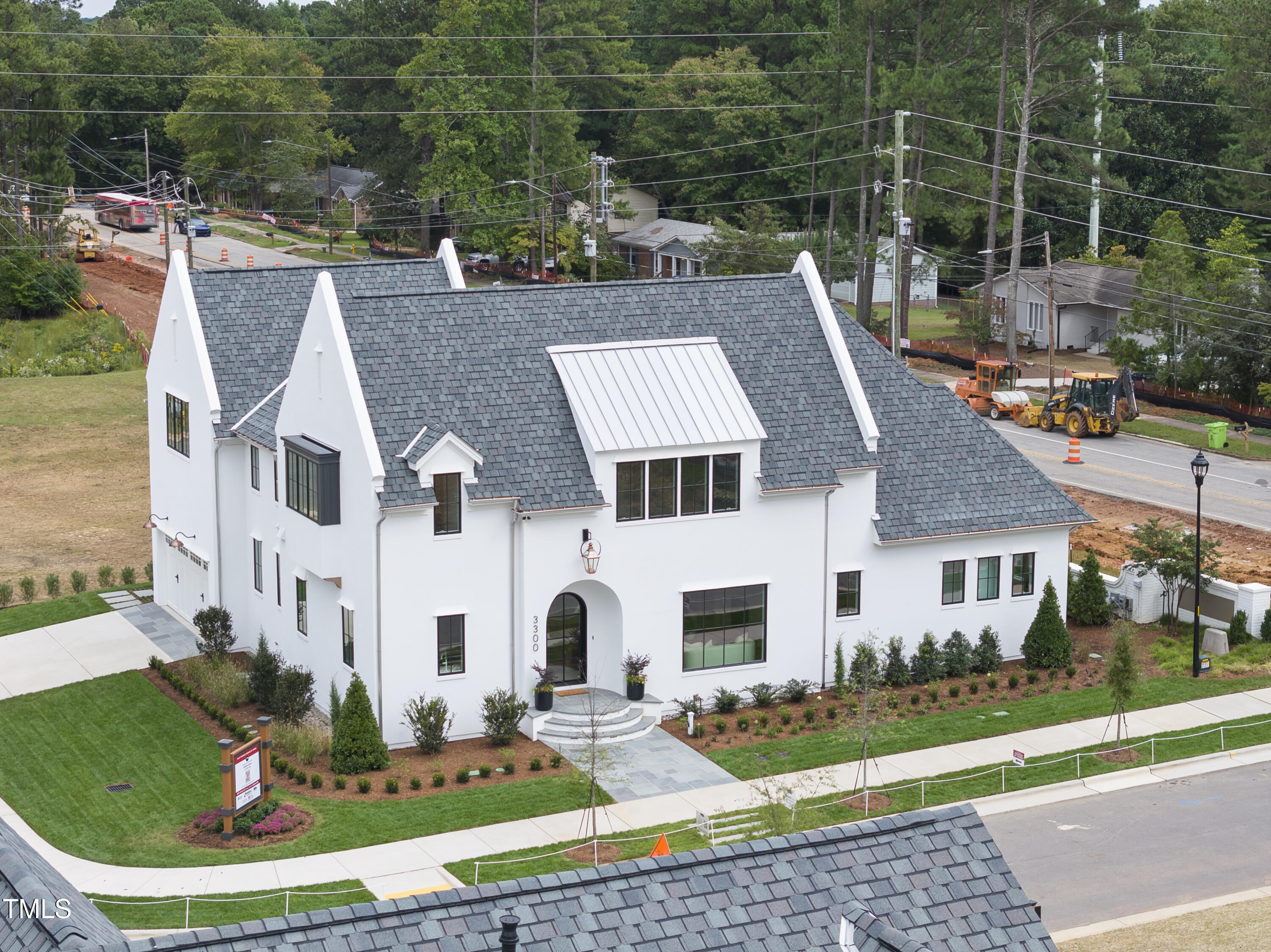 3300 Founding Place Raleigh, NC 27612 - Photo 18 of 100 a aerial view of a house with a yard table and chairs