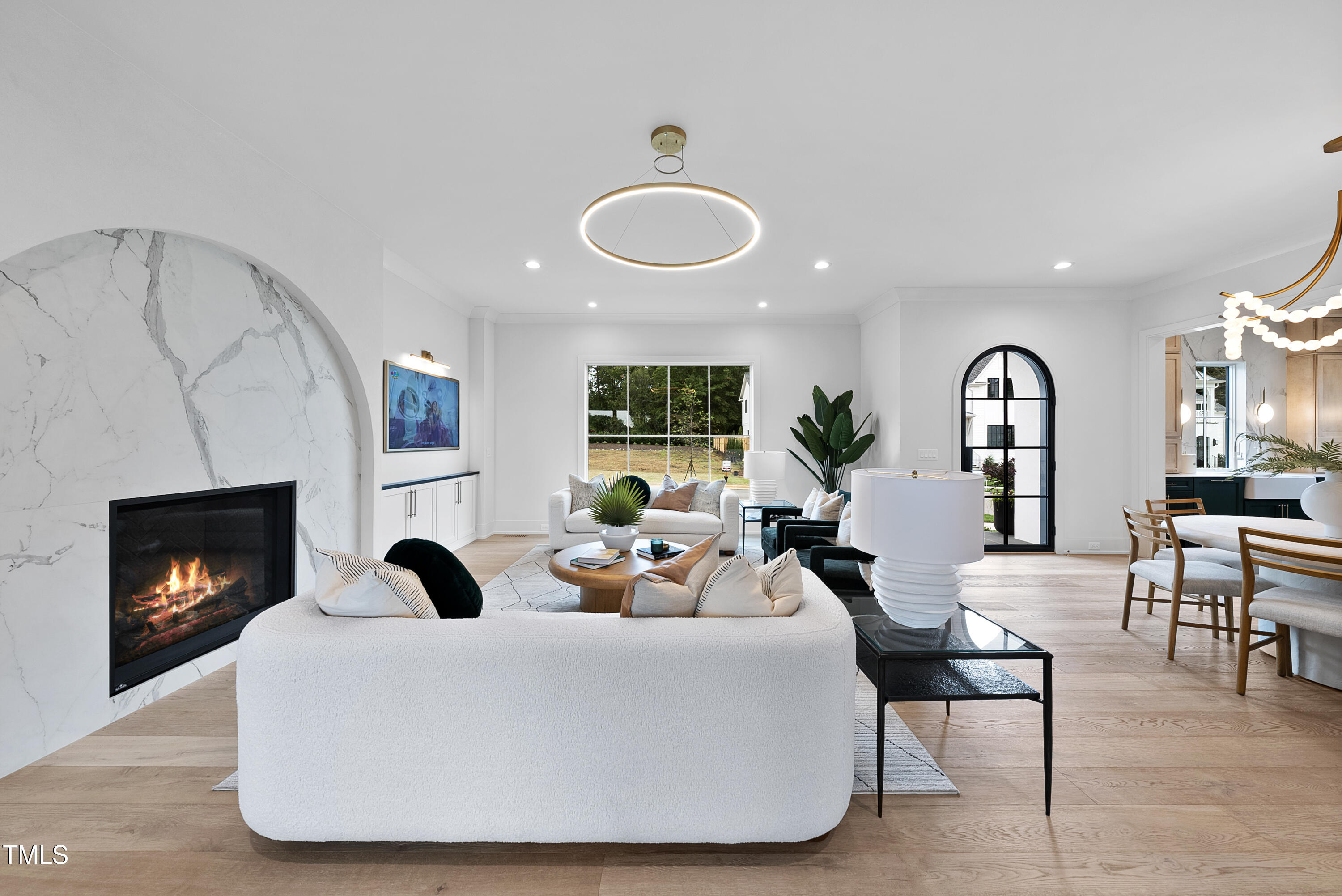3300 Founding Place Raleigh, NC 27612 - Photo 39 of 100 a living room with fireplace furniture and a fireplace