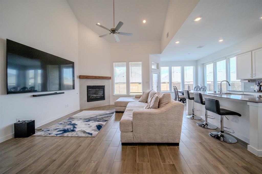 3617 Swan Shadow Mesquite, TX 75181 - Photo 6 of 21 a living room with furniture fireplace and flat screen tv