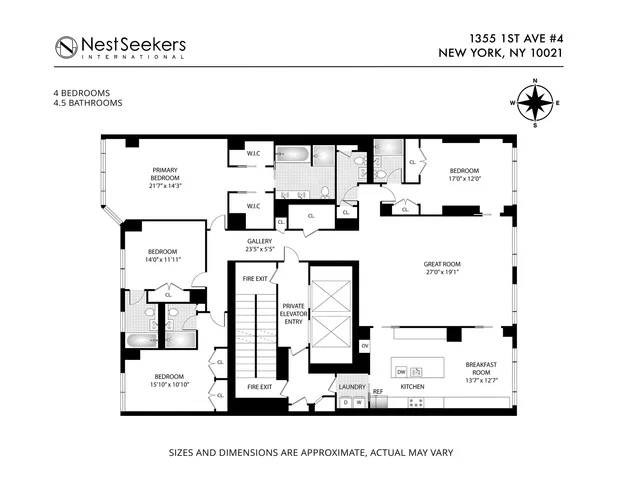 $6,695,000 | 1355 1st Avenue, Unit 4 | Lenox Hill