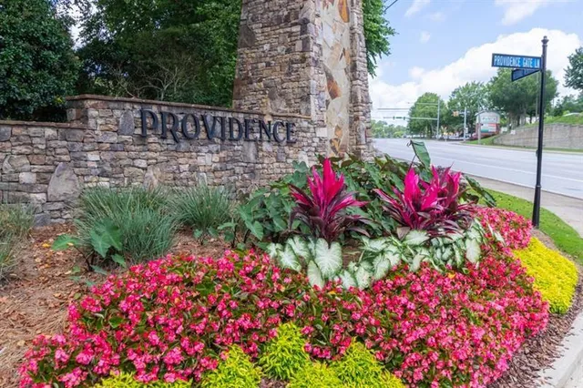 a view of a flower in a garden