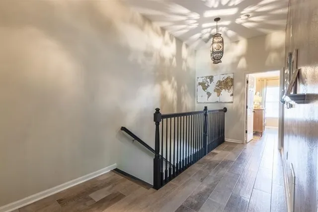 a bedroom with a bed and a walk in closet