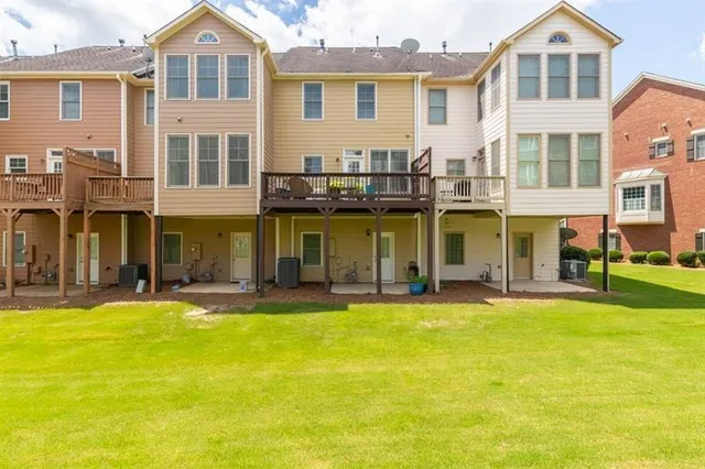 a view of a lake with outdoor space