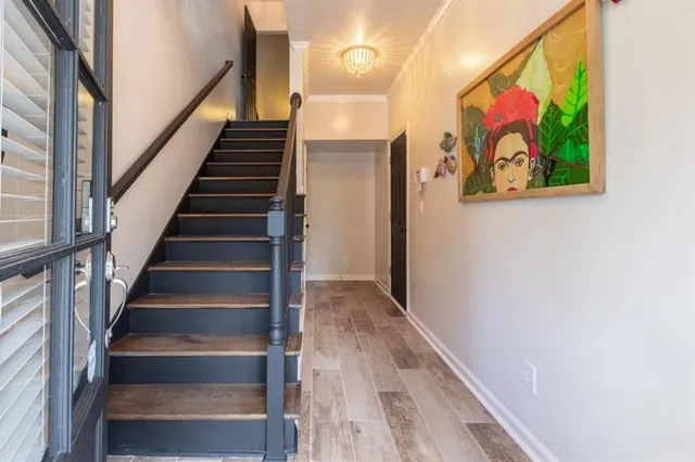 a dining table with wooden floor