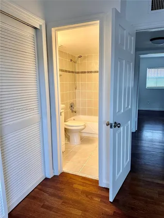 a view of a bathroom from a window