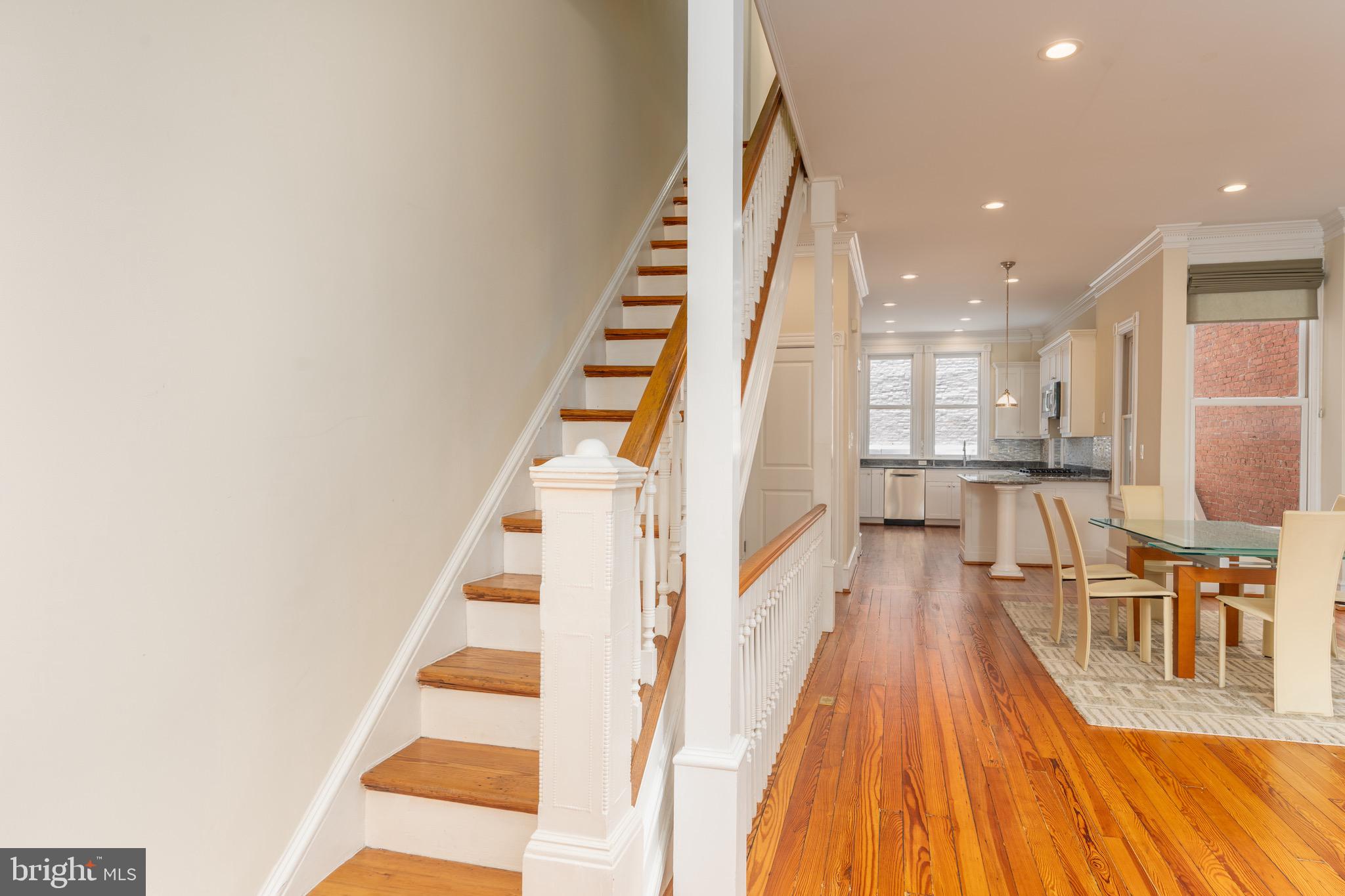 1716 22nd Street Northwest Washington, DC 20008 - Photo 13 of 40 a view of entryway and hall with wooden floor