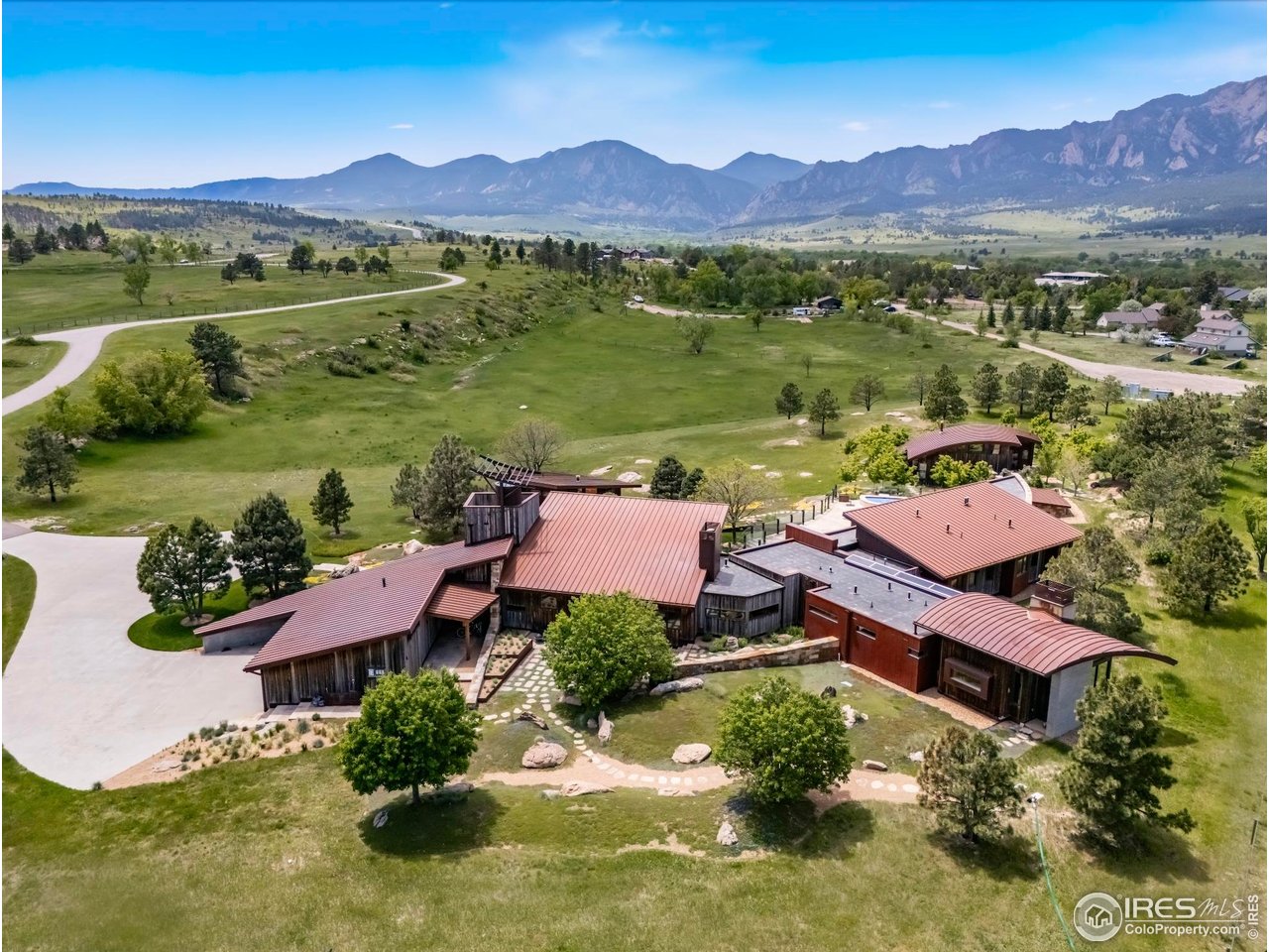 1355 South Cherryvale Road Boulder, CO 80303 - Photo 40 of 40 an aerial view of a house with garden