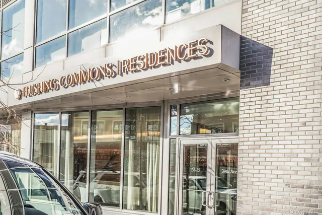 a front view of a building