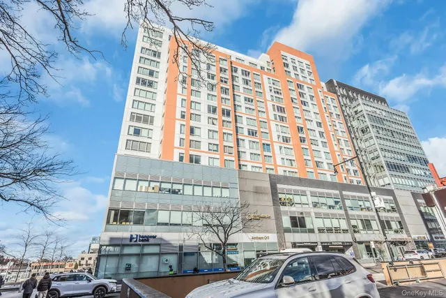 a front view of a building