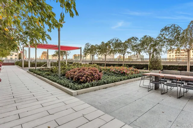 a view of a chairs and table in backyard of the house