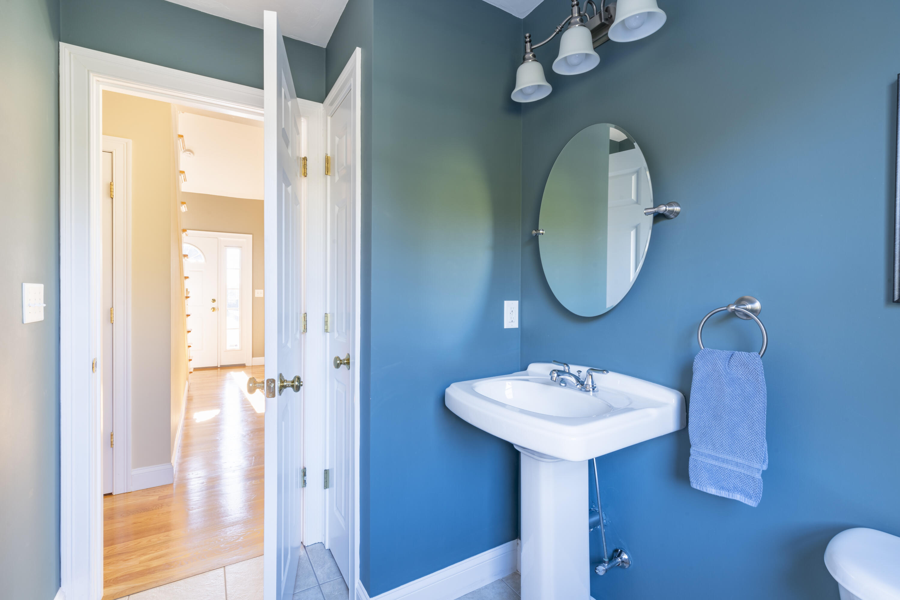 2 Parallel Street Harwich, MA 02645 - Photo 14 of 40 a bathroom with a sink a mirror and a toilet