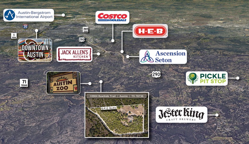 10904 Rawhide Trail Austin, TX 78736 - Photo 2 of 37 a view of a street with an many windows