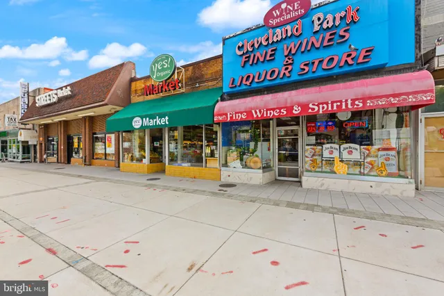 a view of street with shops