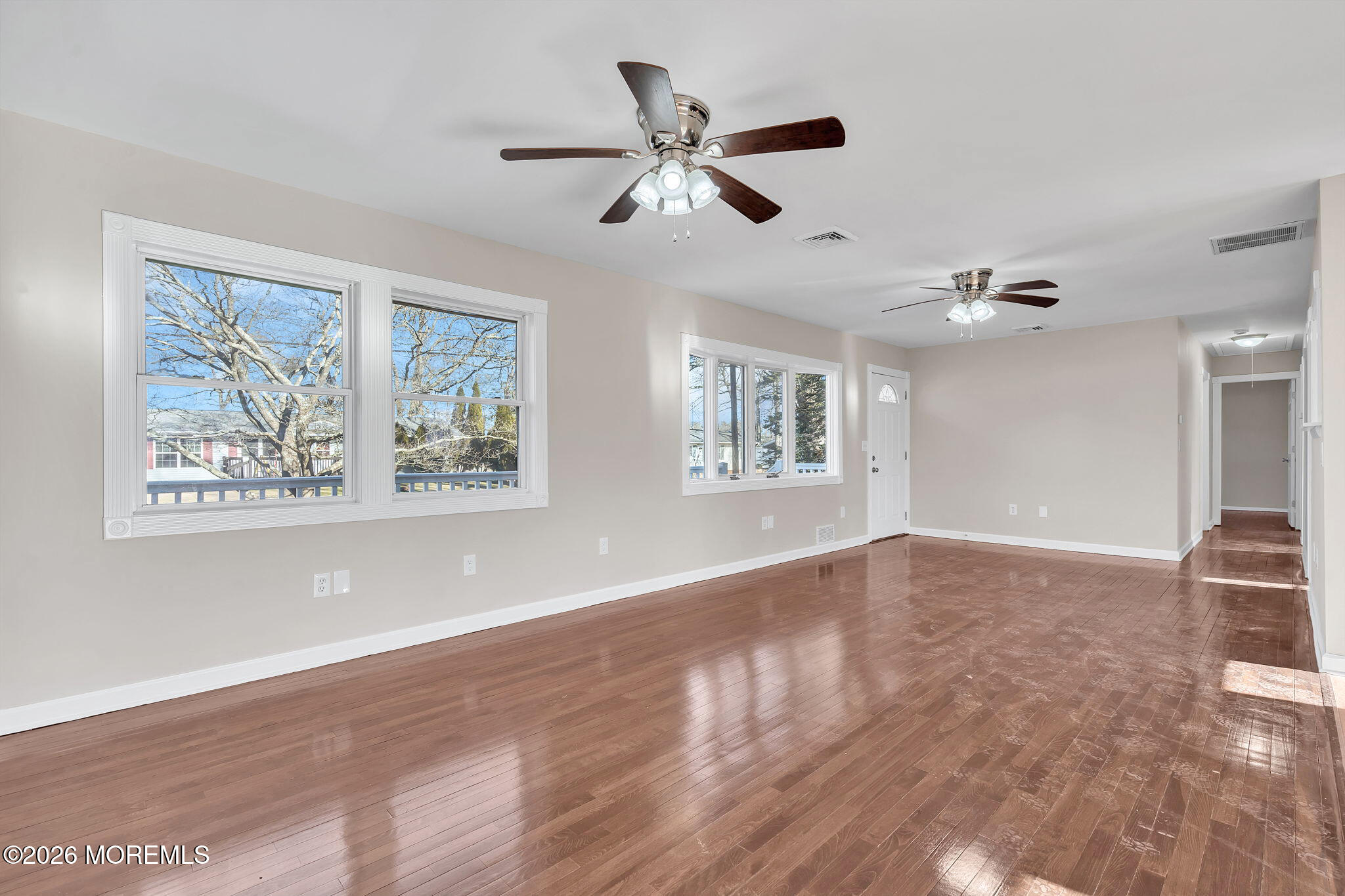 34 Dockage Road Bayville, NJ 08721 - Photo 15 of 31 a view of livingroom with hardwood floor and a ceiling fan