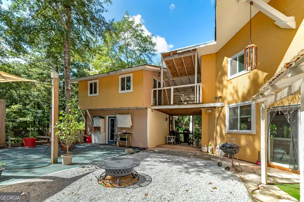 a view of a house with a patio