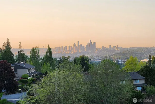 a view of a city with tall buildings