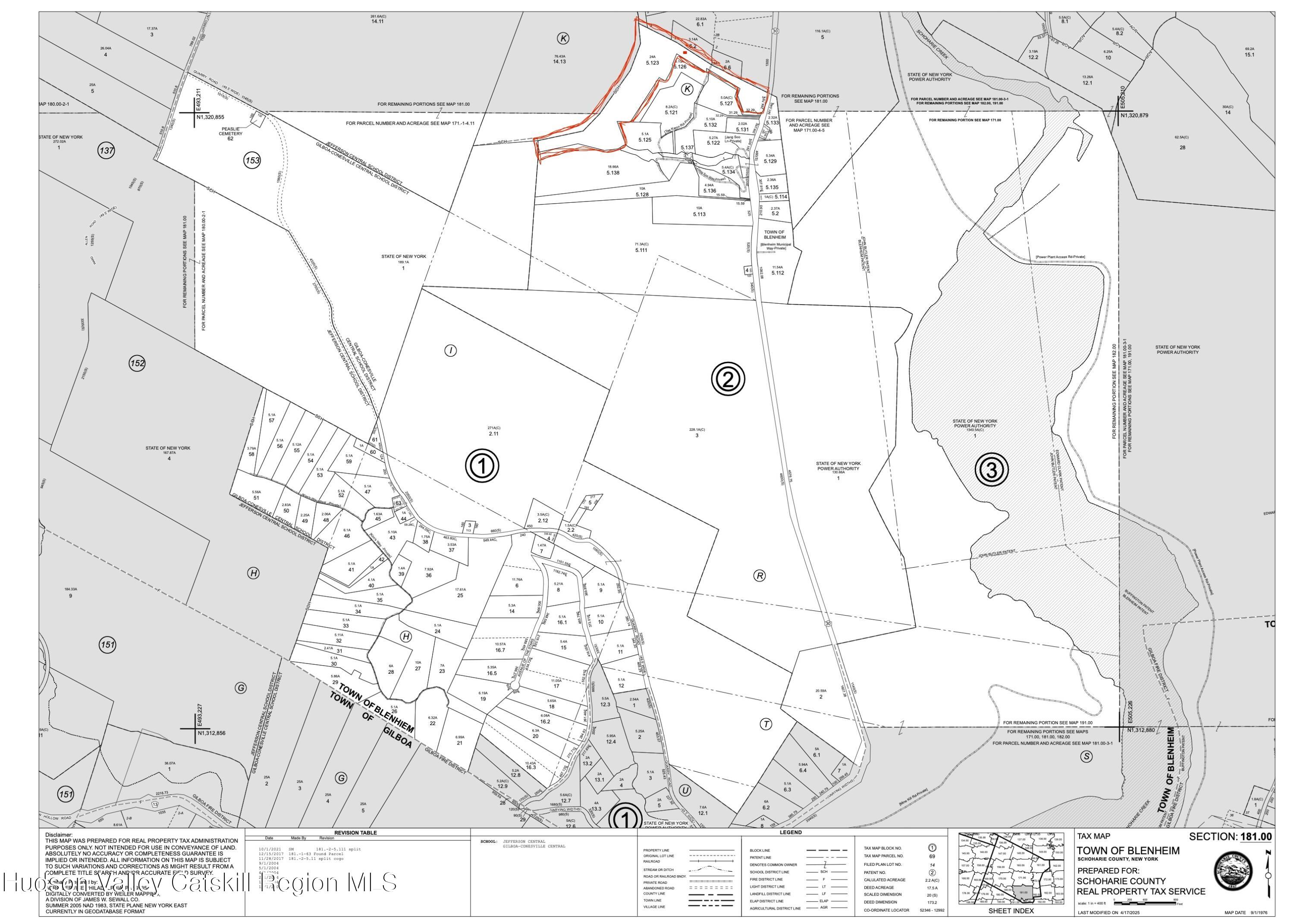 169 Tae Kwon Road North Blenheim, NY 12131 - Photo 2 of 11 Tax Map 169 Tae Kwon Rd - Horton copy