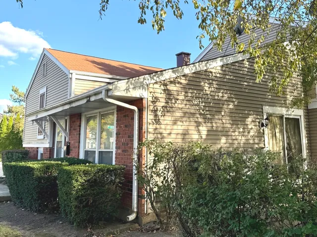 a front view of a house