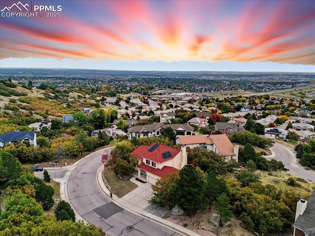 395 Cardiff Circle Colorado Springs, CO 80906 - Photo 31 of 31 an aerial view of residential houses with outdoor space