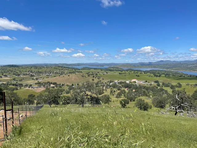 a view of a lake with a mountain