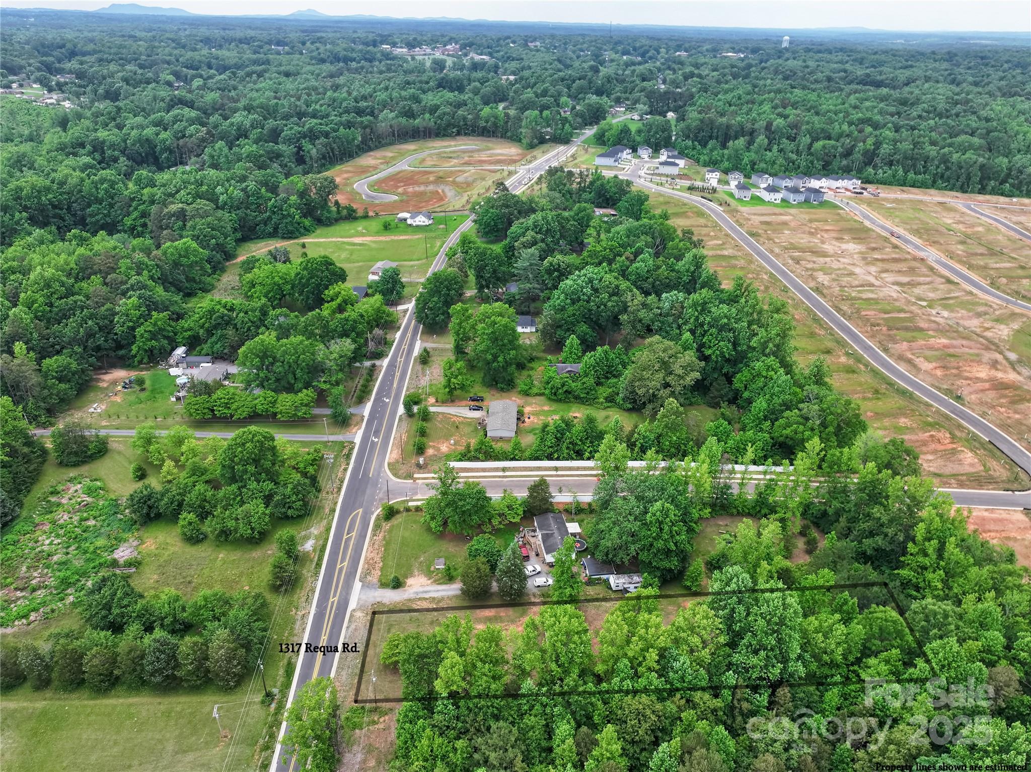 1317 Requa Road Cherryville, NC 28021 - Photo 5 of 14 an aerial view of residential houses with outdoor space and trees