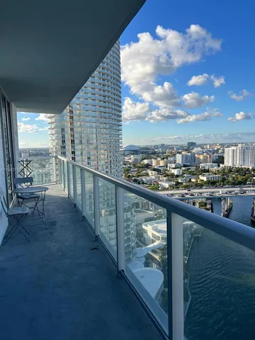 a city view from a balcony