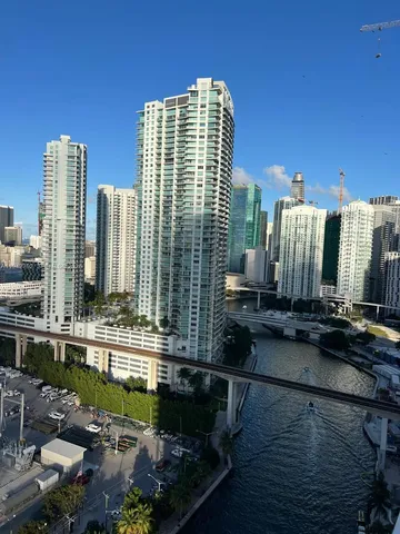 a view of a city with tall buildings