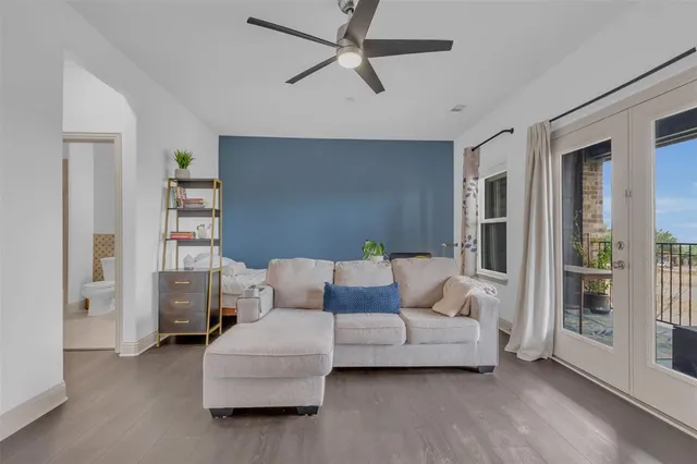 a living room with furniture and a couch