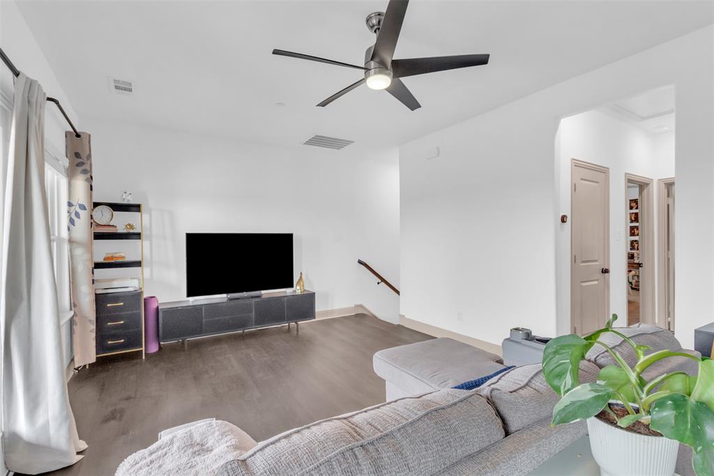 4153 Shavano Drive Frisco, TX 75034 - Photo 27 of 35 a living room with furniture and a flat screen tv