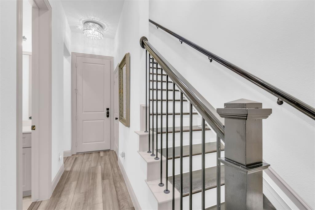 4153 Shavano Drive Frisco, TX 75034 - Photo 6 of 35 a view of staircase with railing and white walls