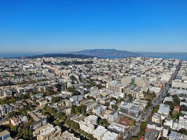 an aerial view of a city