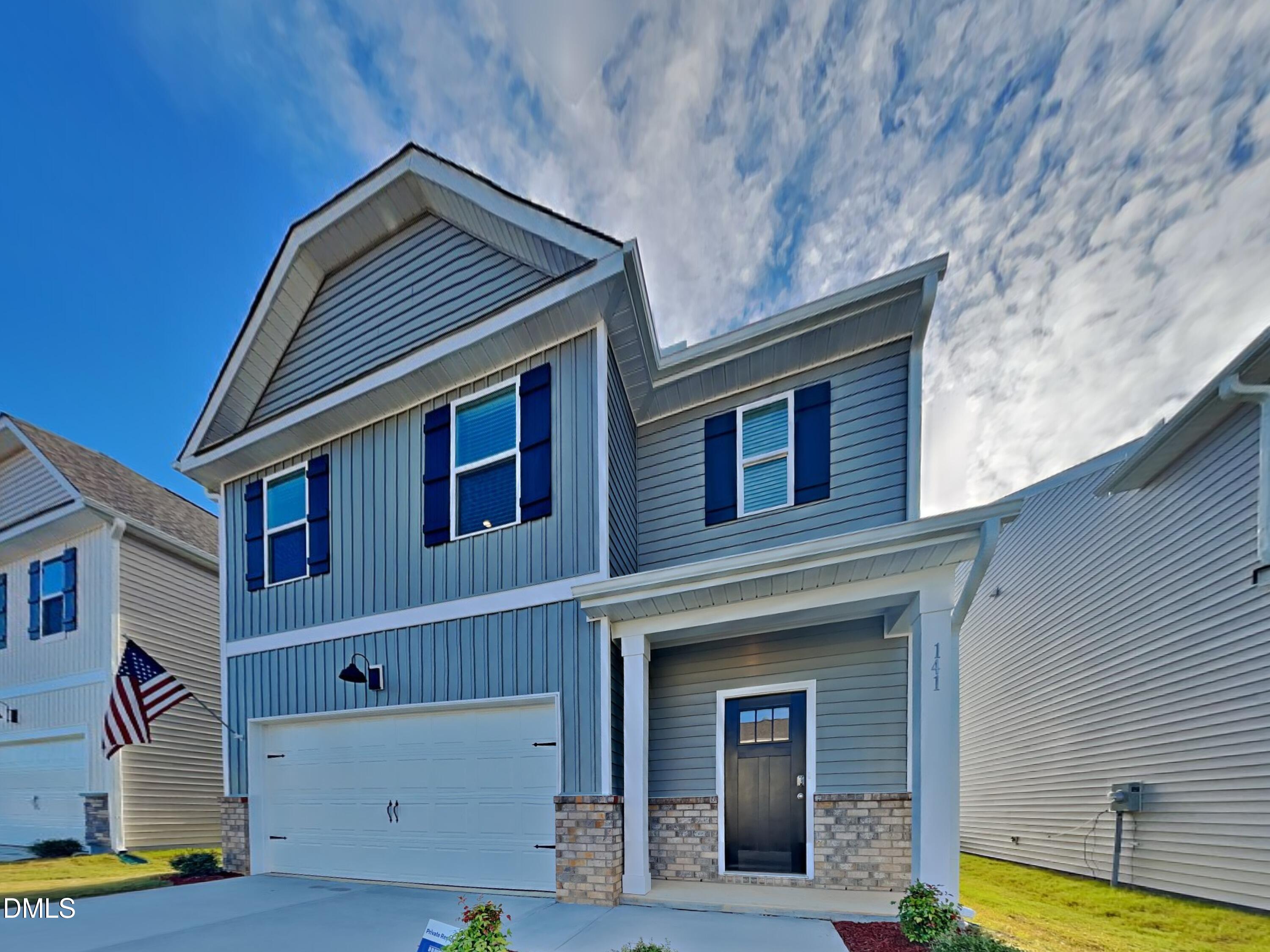 a front view of a house