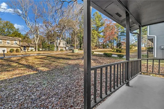 a view of a city from a balcony