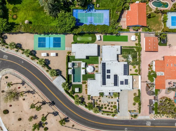 an aerial view of multiple house