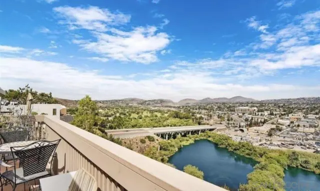 a view of a city from a terrace