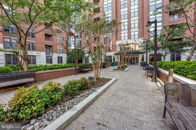 a view of a building with street view