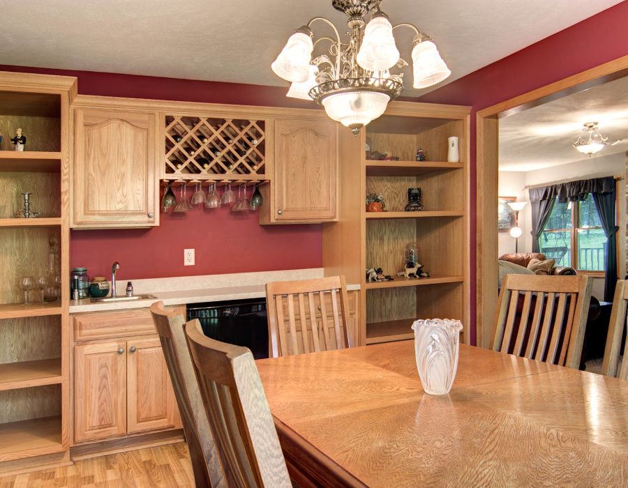 61 North Dakota Road Ridott, IL 61067 - Photo 5 of 25 a kitchen with a dining table chairs and chandelier