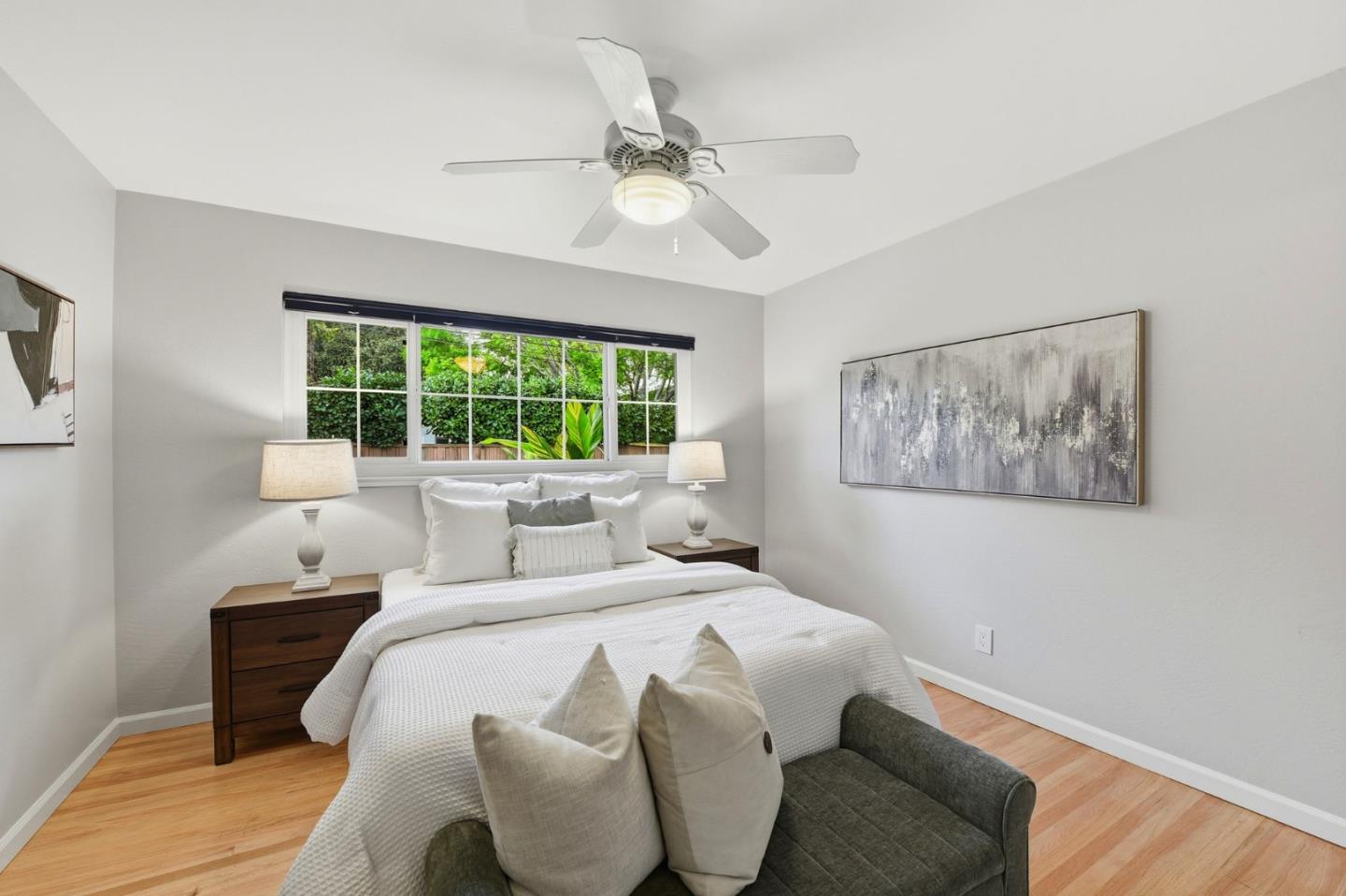 1663 Curtner Avenue San Jose, CA 95125 - Photo 26 of 57 a bedroom with a large bed and a chandelier