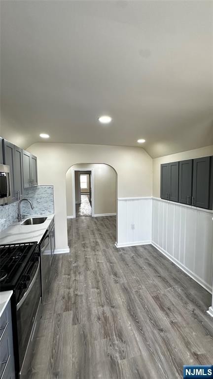 6 Field Road Maplewood, NJ 07040 - Photo 2 of 6 a view of a kitchen with a sink and wooden floor