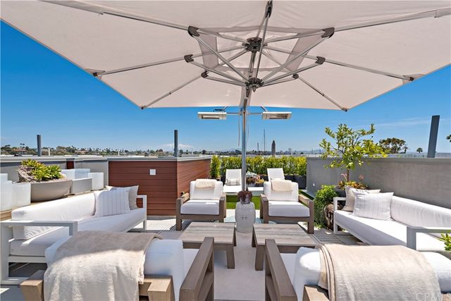 a view of a terrace with chairs