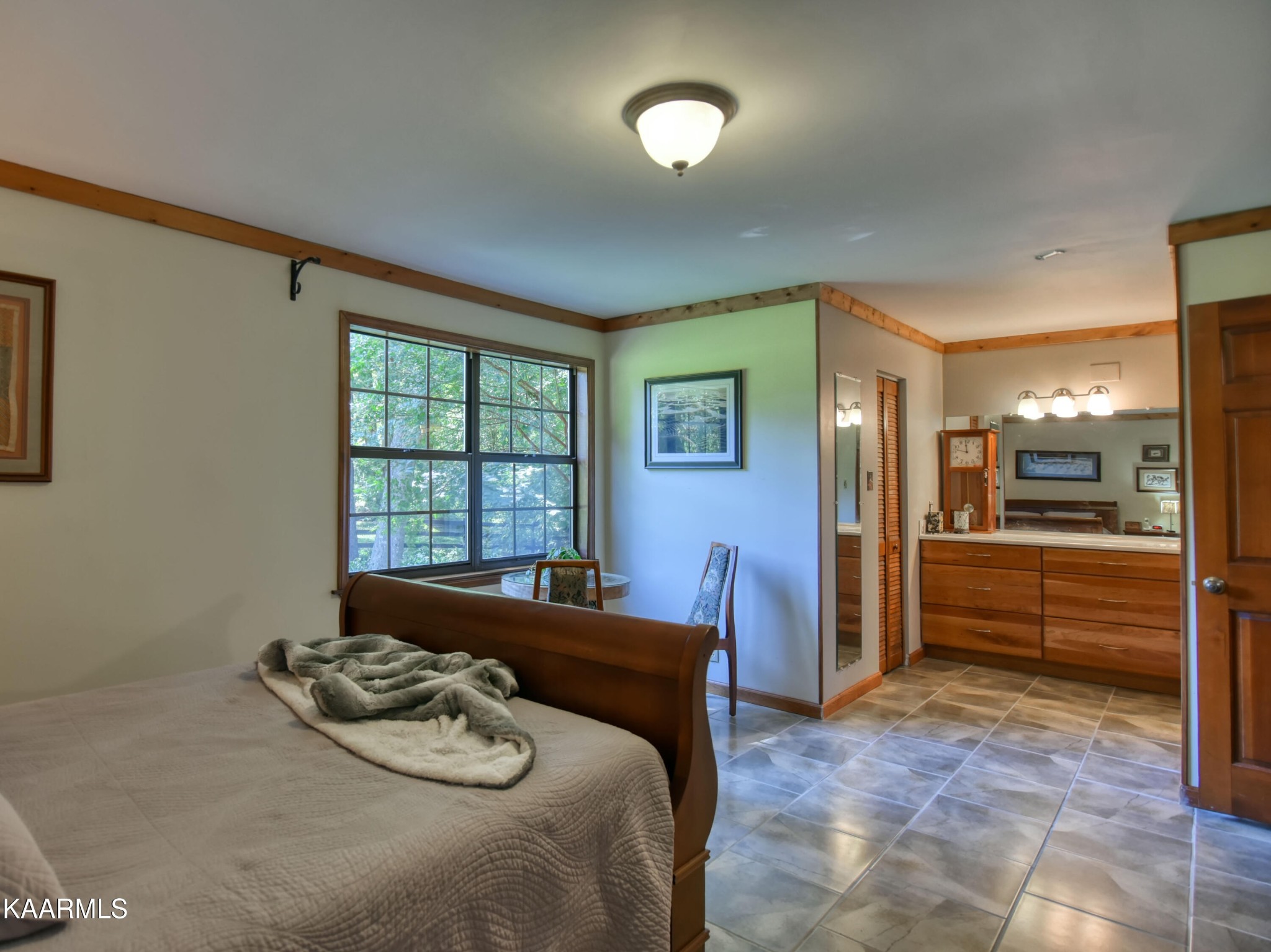 1203 Mountain Road Clinton, TN 37716 - Photo 28 of 59 a bedroom with a bed and a view of bathroom