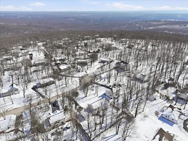 an aerial view of multiple house