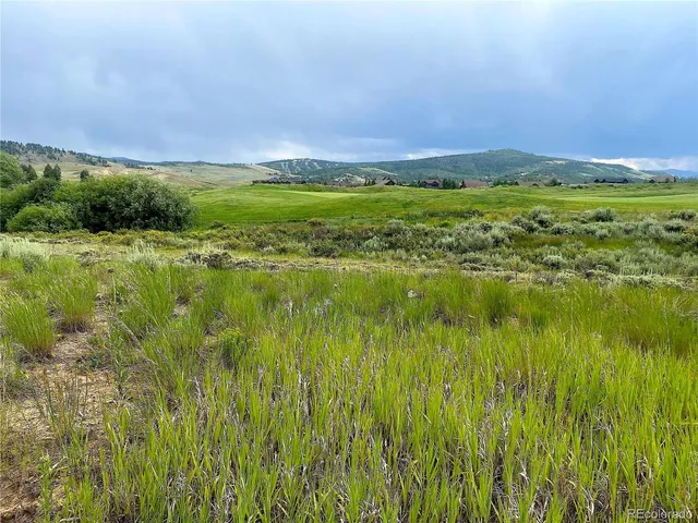 a view of an ocean and a yard