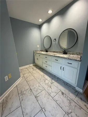a room with table and window