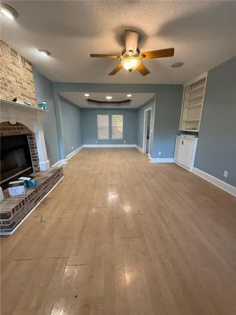 a view of a livingroom with a flat screen tv