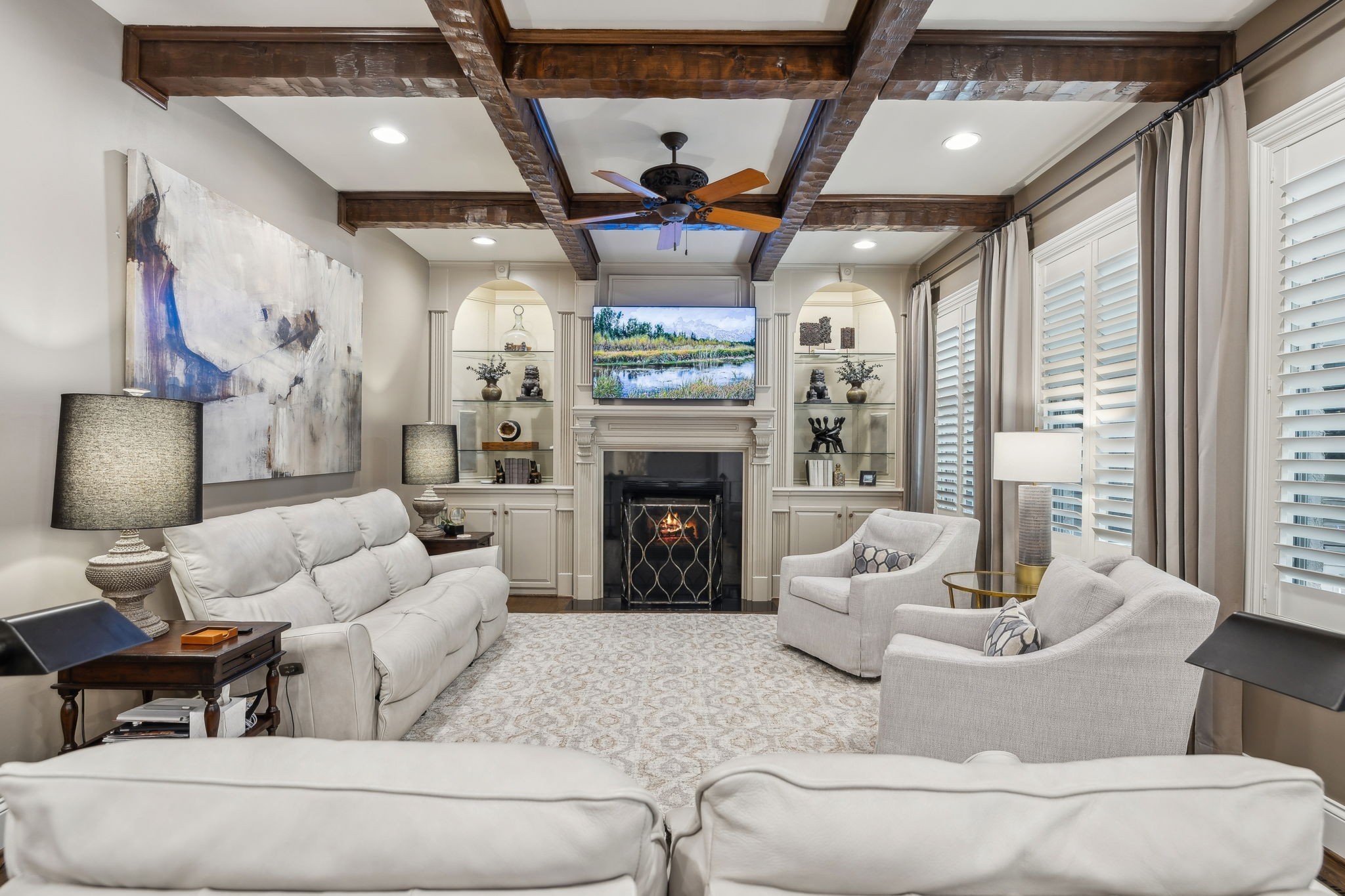 3235 Kinnard Springs Road Franklin, TN 37064 - Photo 22 of 97 a living room with furniture and a fireplace
