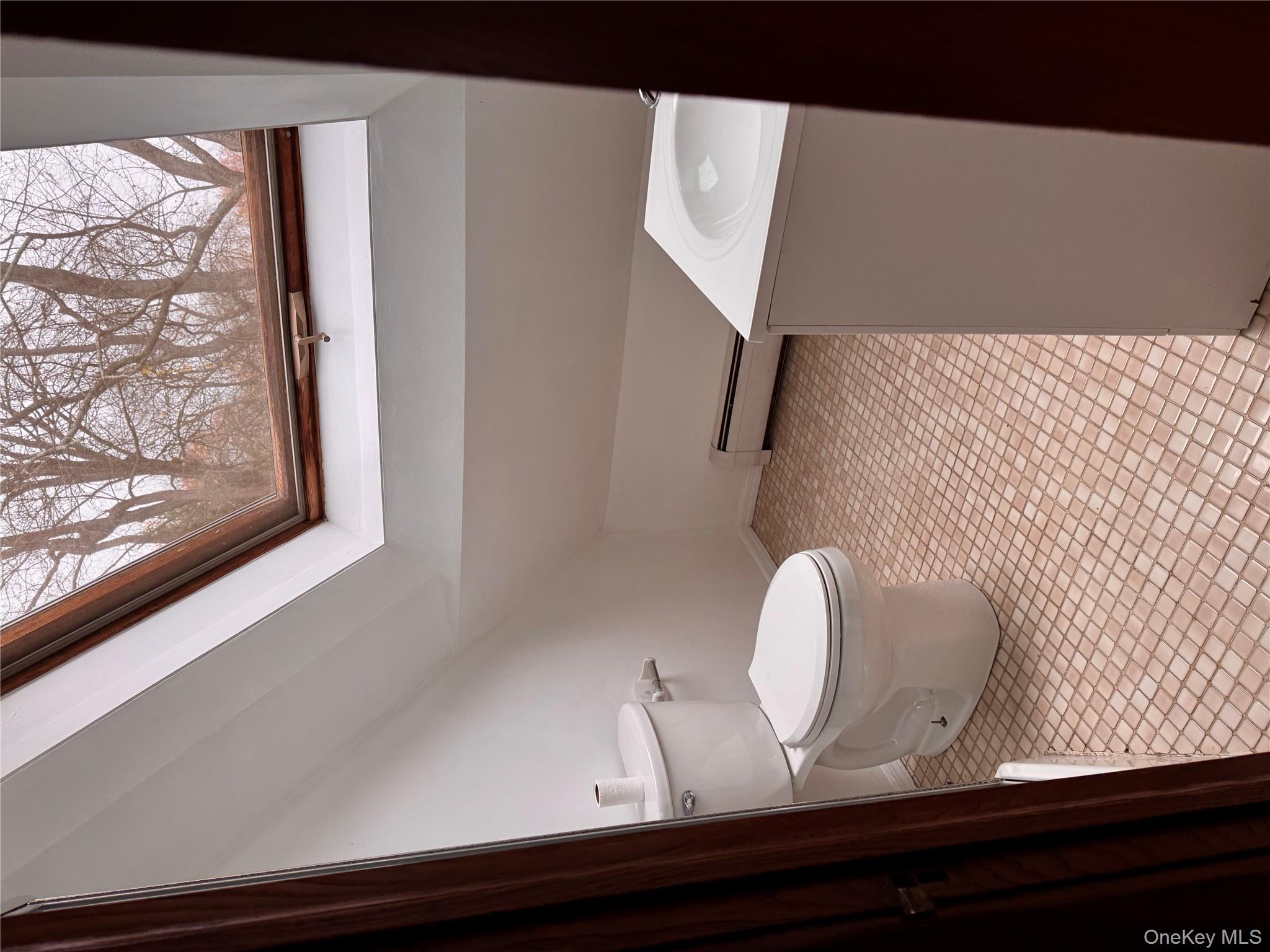 113 Brewery Road New City, NY 10956 - Photo 24 of 39 Bathroom with vanity, vaulted ceiling, a baseboard radiator, and healthy amount of natural light