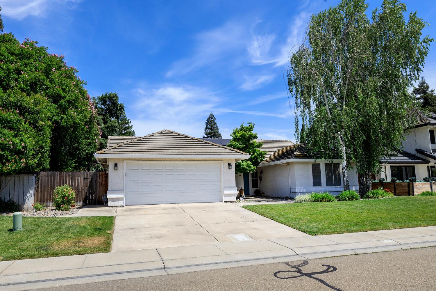 230 Meyenberg Avenue Ripon, CA 95366 - Photo 2 of 52 a front view of a house with a yard and garage