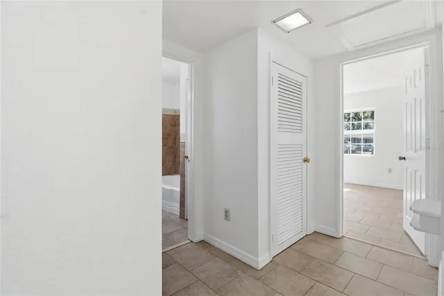 an entryway with a door