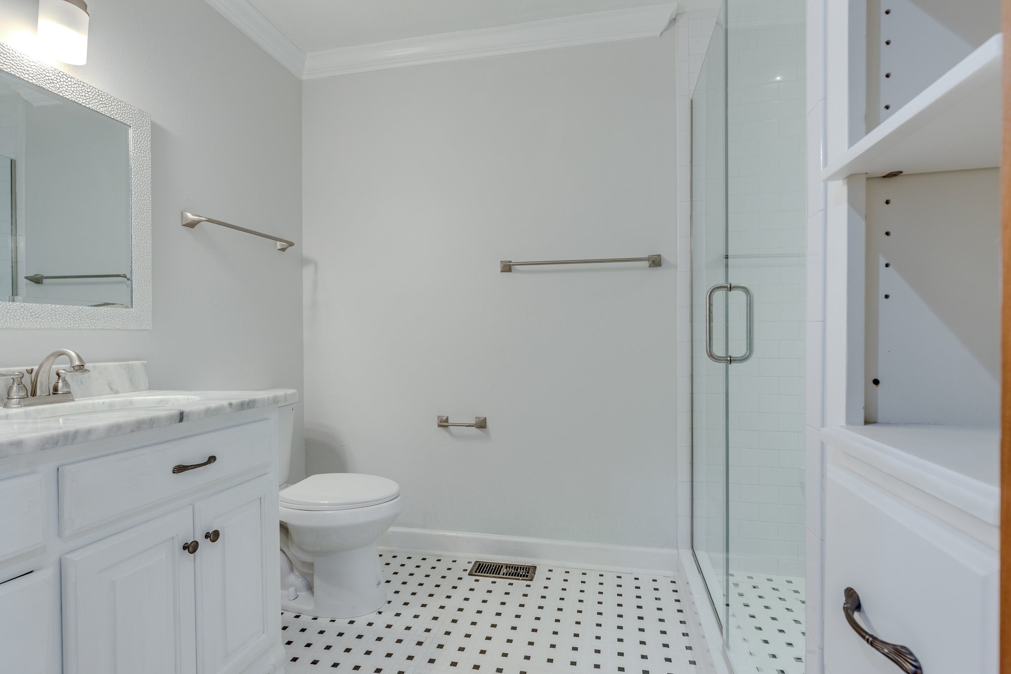 102 Sunset Drive Pulaski, TN 38478 - Photo 20 of 37 a bathroom with a granite countertop sink toilet and shower